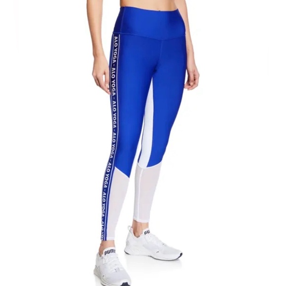 ALO Yoga Pants - Alo yoga high waist trainer logo color block leggings size xxs